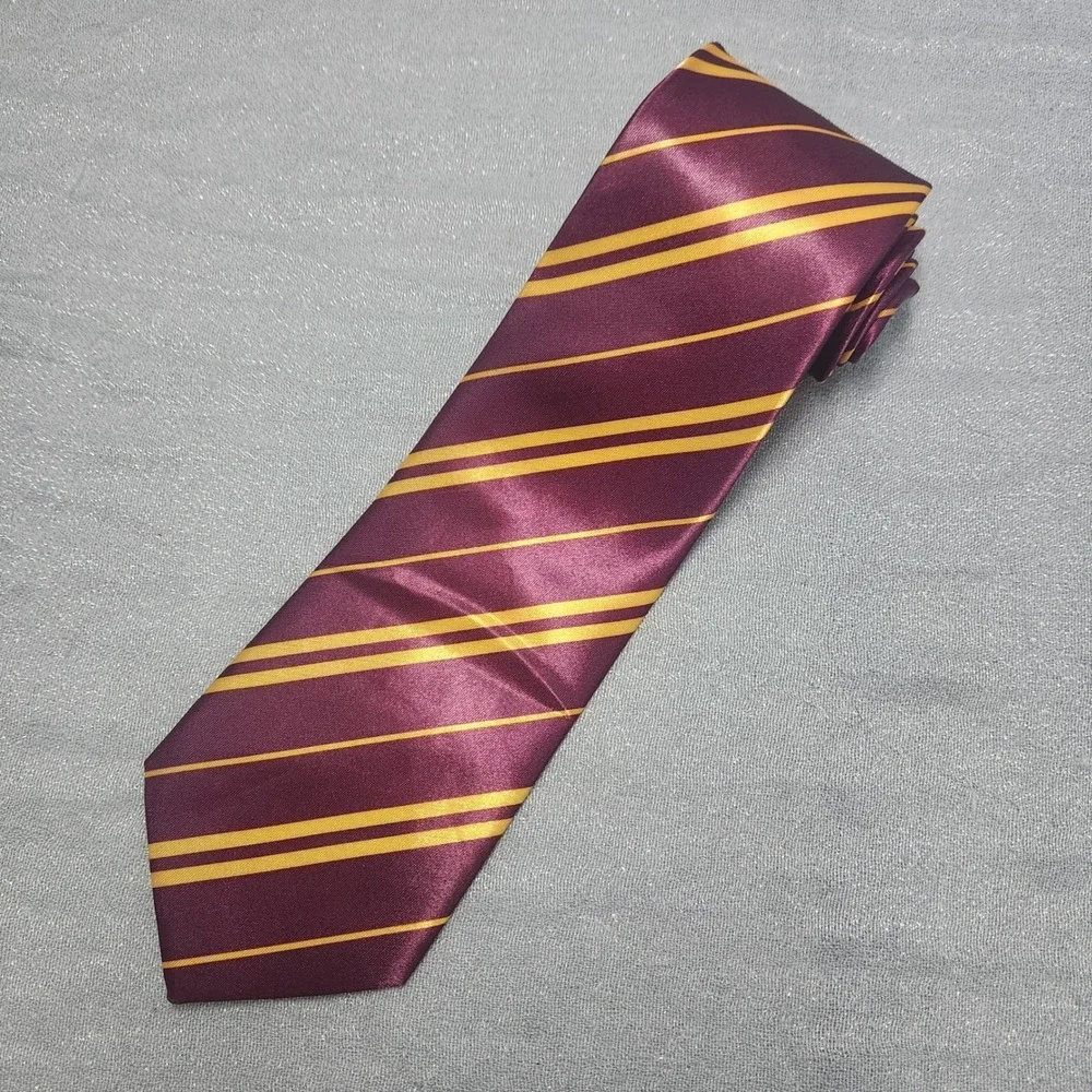 Harry Potter‎ Gryffindor Tie Rubies Costume Co Burgundy Gold Striped Hogwarts